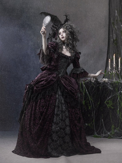 Legacy Of The Dead Gothic Dark Purple Midi Skirt【s0000018606】