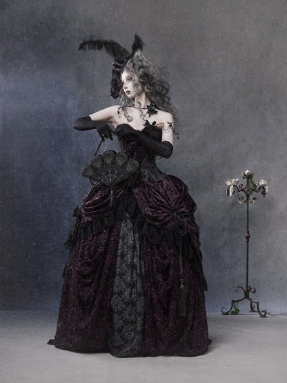 Legacy Of The Dead Gothic Dark Purple Midi Skirt【s0000018606】