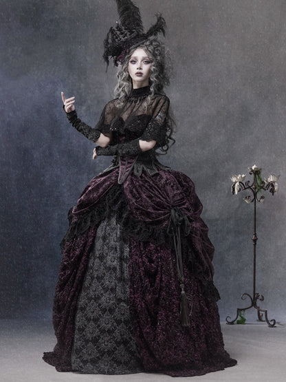 Legacy Of The Dead Gothic Dark Purple Midi Skirt【s0000018606】