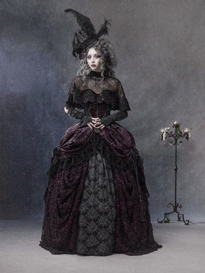 Legacy Of The Dead Gothic Dark Purple Midi Skirt【s0000018606】