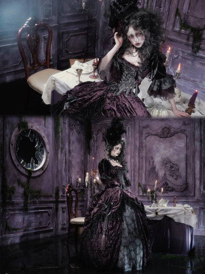 Legacy Of The Dead Gothic Dark Purple Midi Skirt【s0000018606】