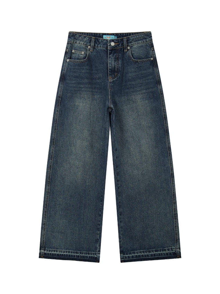 Non-Stretch Cotton Slim Straight-Leg Fleece Edges Pants【s0000018612】