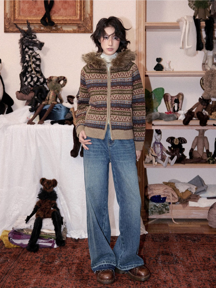 Non-Stretch Cotton Slim Straight-Leg Fleece Edges Pants【s0000018612】