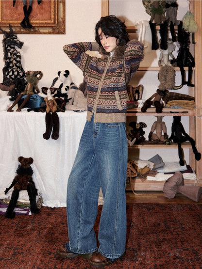 Non-Stretch Cotton Slim Straight-Leg Fleece Edges Pants【s0000018612】