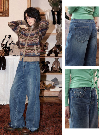 Non-Stretch Cotton Slim Straight-Leg Fleece Edges Pants【s0000018612】