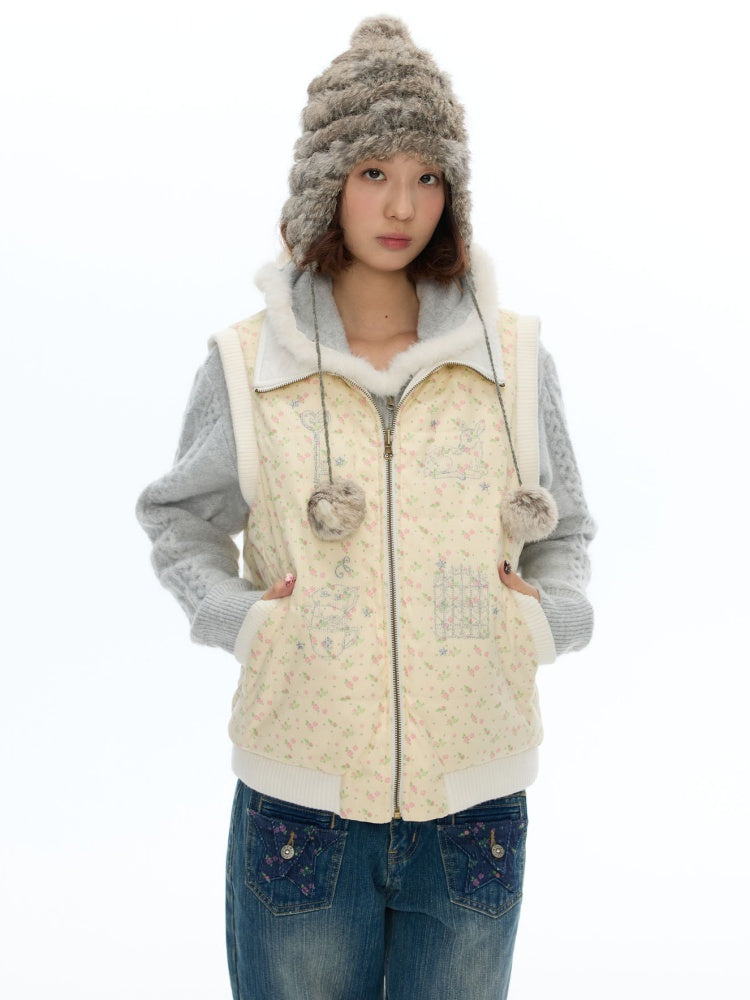 Double-Sided Warm Cotton Vest Sleeveless Jacket【s0000018616】