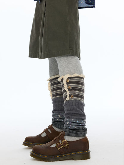 Vintage Patchwork Floral Layering Layered Leg Covers Sock Sleeves【s0000018624】