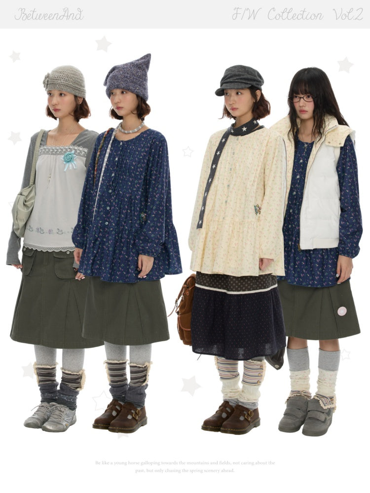 Vintage Patchwork Floral Layering Layered Leg Covers Sock Sleeves【s0000018624】