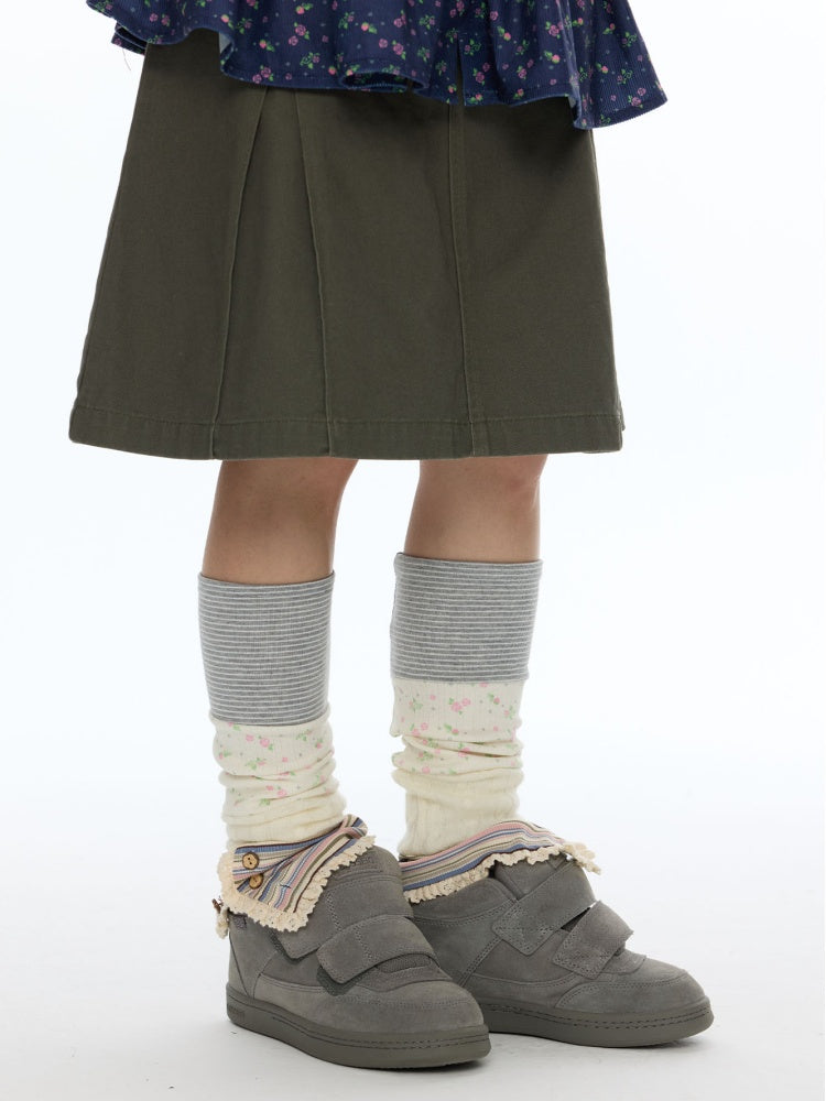 Vintage Patchwork Floral Layering Layered Leg Covers Sock Sleeves【s0000018624】