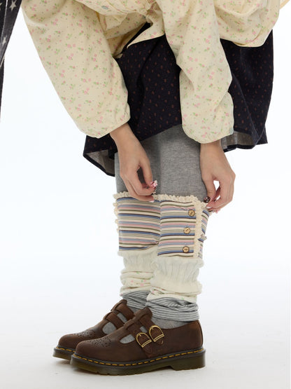 Vintage Patchwork Floral Layering Layered Leg Covers Sock Sleeves【s0000018624】