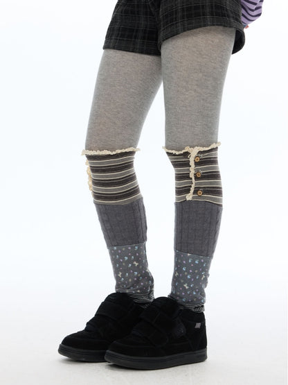Vintage Patchwork Floral Layering Layered Leg Covers Sock Sleeves【s0000018624】