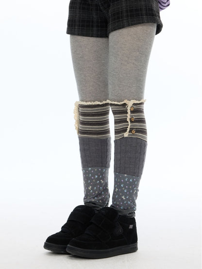 Vintage Patchwork Floral Layering Layered Leg Covers Sock Sleeves【s0000018624】