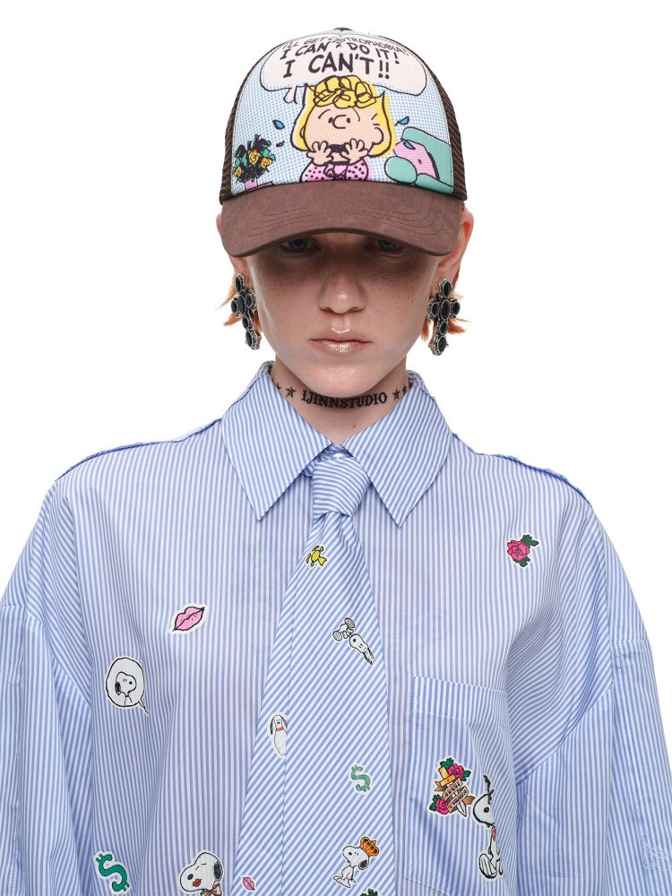1JINN STUDIO x Snoopy Collaboration Color-Block Comic Print Street Truck Hat【s0000018628】