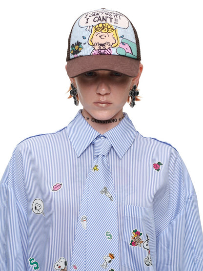 1JINN STUDIO x Snoopy Collaboration Color-Block Comic Print Street Truck Hat【s0000018628】