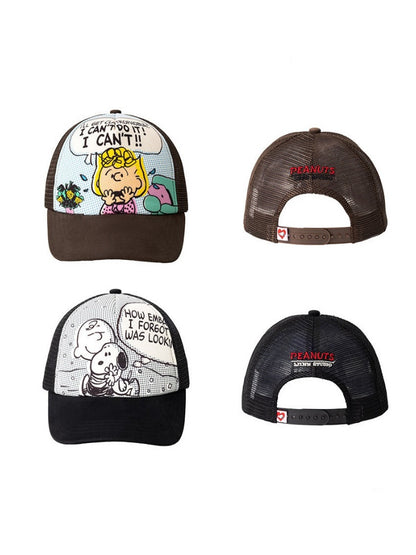 1JINN STUDIO x Snoopy Collaboration Color-Block Comic Print Street Truck Hat【s0000018628】