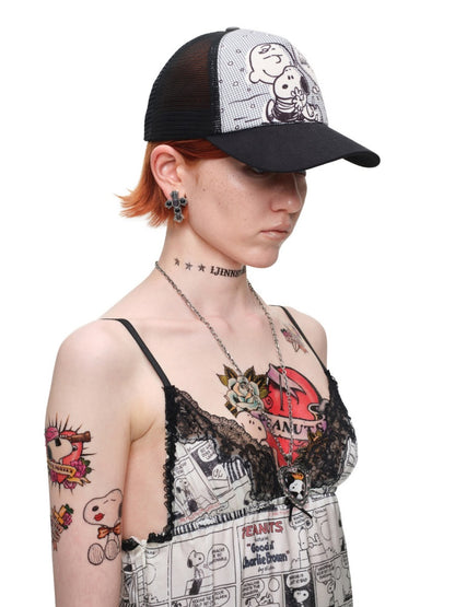 1JINN STUDIO x Snoopy Collaboration Color-Block Comic Print Street Truck Hat【s0000018628】