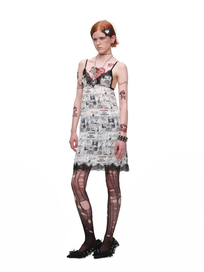 1JINN STUDIO x Snoopy Collaboration Comic Print A-Line Dress【s0000018629】