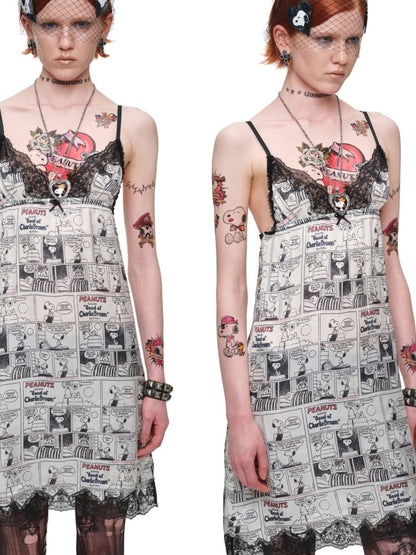 1JINN STUDIO x Snoopy Collaboration Comic Print A-Line Dress【s0000018629】