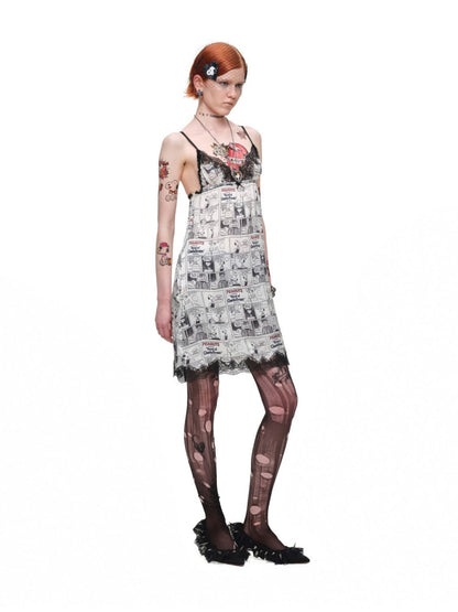 1JINN STUDIO x Snoopy Collaboration Comic Print A-Line Dress【s0000018629】