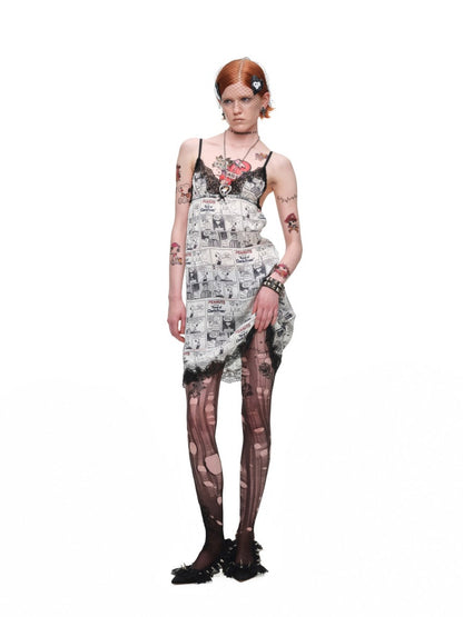1JINN STUDIO x Snoopy Collaboration Comic Print A-Line Dress【s0000018629】