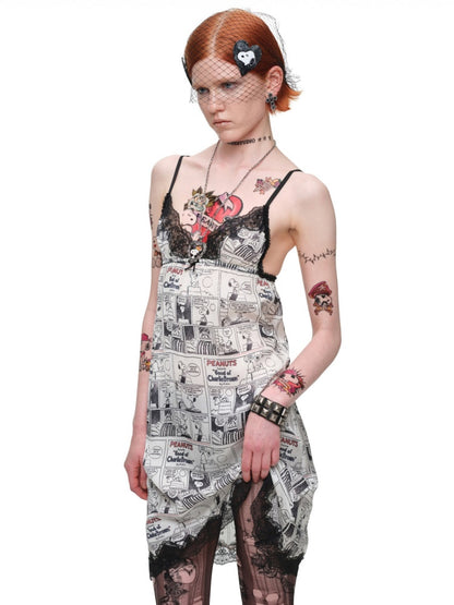 1JINN STUDIO x Snoopy Collaboration Comic Print A-Line Dress【s0000018629】
