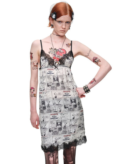 1JINN STUDIO x Snoopy Collaboration Comic Print A-Line Dress【s0000018629】