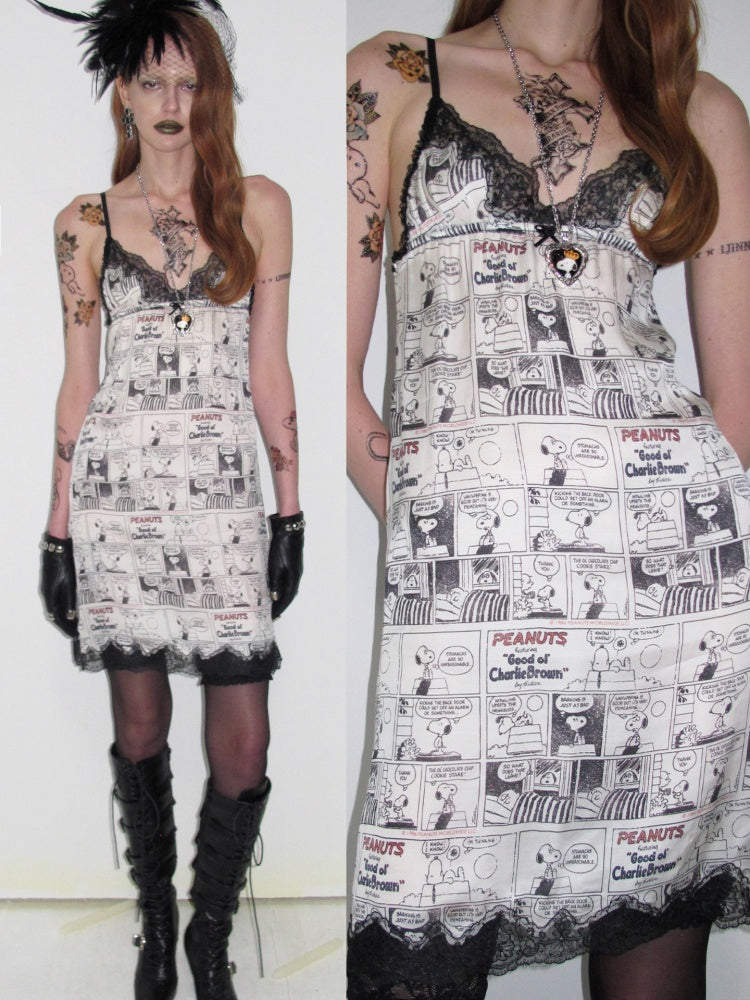 1JINN STUDIO x Snoopy Collaboration Comic Print A-Line Dress【s0000018629】