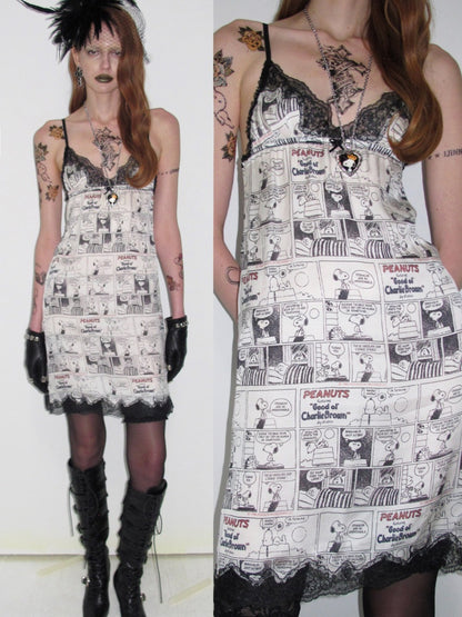 1JINN STUDIO x Snoopy Collaboration Comic Print A-Line Dress【s0000018629】