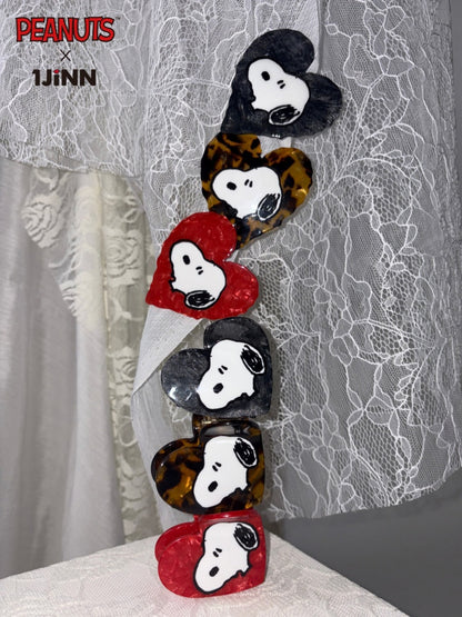 1JINN STUDIO x Snoopy Collaboration Heart-Shaped Shark Hair Clip【s0000018634】