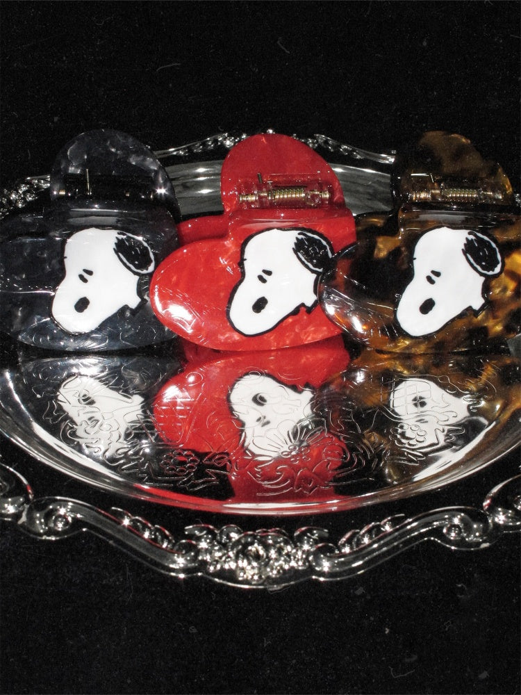 1JINN STUDIO x Snoopy Collaboration Heart-Shaped Shark Hair Clip【s0000018634】