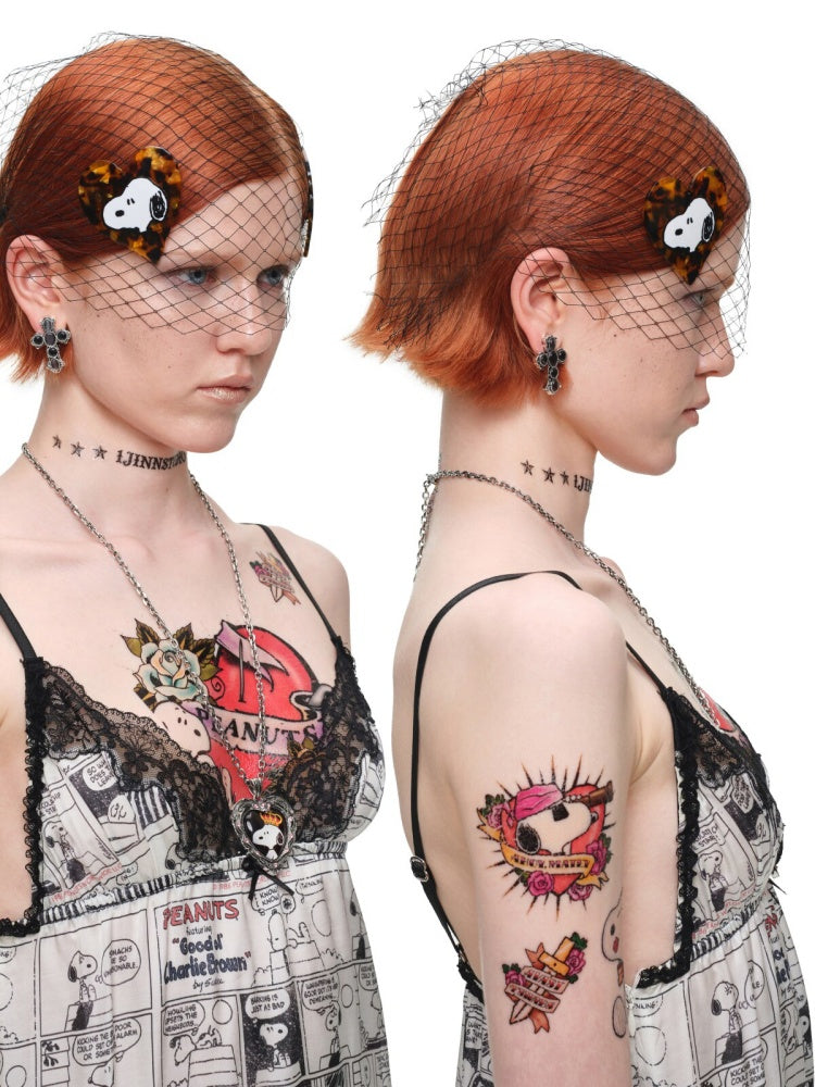 1JINN STUDIO x Snoopy Collaboration Heart-Shaped Shark Hair Clip【s0000018634】