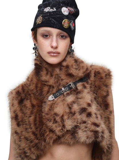 Ultra-Short Belt Sleeveless Fur Vest【s0000018641】