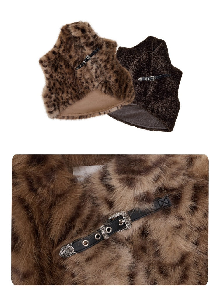 Ultra-Short Belt Sleeveless Fur Vest【s0000018641】