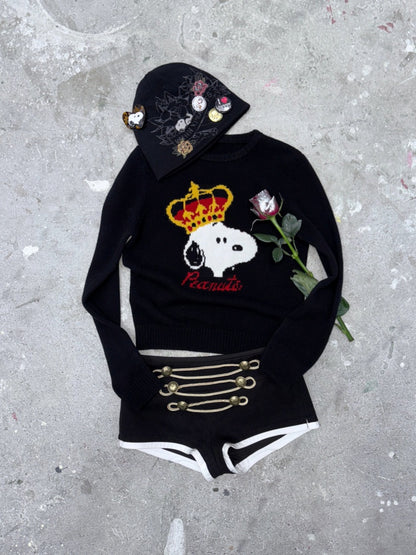 1JINN STUDIO x Snoopy Collaboration Jacquard Pullover Sweater Knitwear【s0000018643】