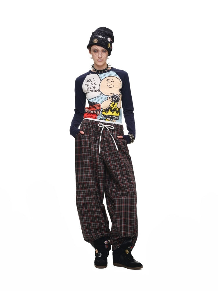 1JINN STUDIO x Snoopy Collaboration Comic Raglan Sleeve Long-Sleeve T-Shirt【s0000018648】