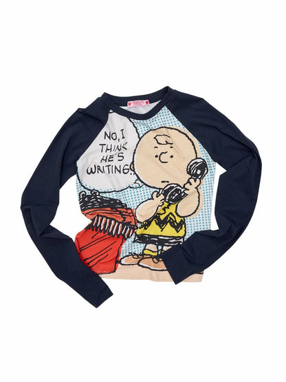 1JINN STUDIO x Snoopy Collaboration Comic Raglan Sleeve Long-Sleeve T-Shirt【s0000018648】