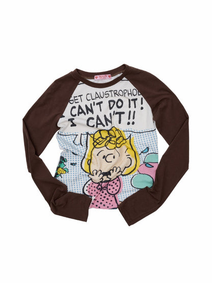 1JINN STUDIO x Snoopy Collaboration Comic Raglan Sleeve Long-Sleeve T-Shirt【s0000018648】