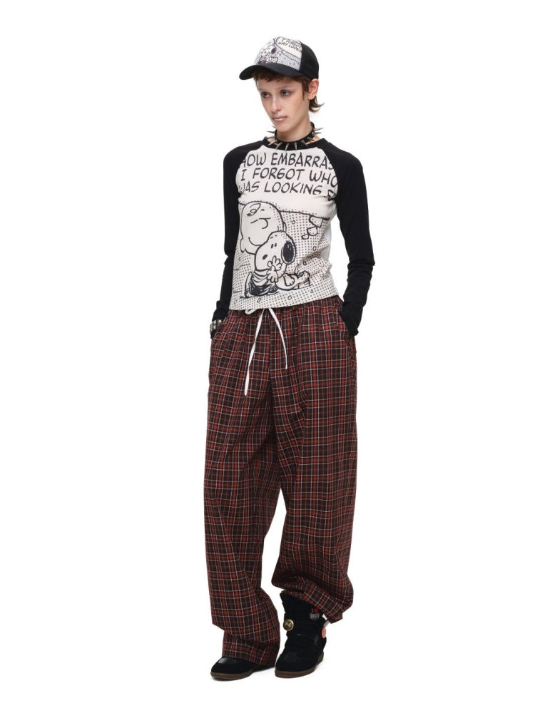 1JINN STUDIO x Snoopy Collaboration Comic Raglan Sleeve Long-Sleeve T-Shirt【s0000018648】