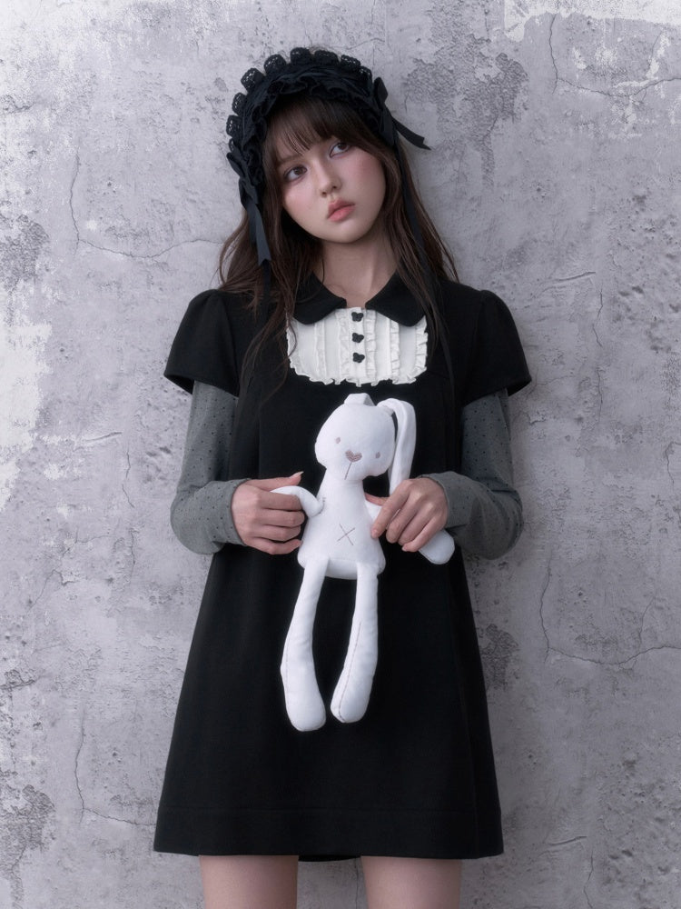 Dark Doll Stylish Doll Collar Holiday Two Long-Sleeve Dress【s0000018786】