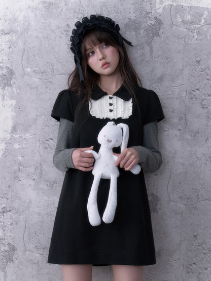 Dark Doll Stylish Doll Collar Holiday Two Long-Sleeve Dress【s0000018786】