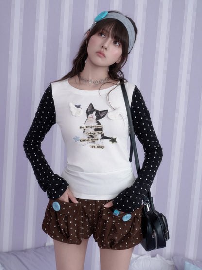 Corduroy Paw Pads Print 3D Pocket Bud Shorts【s0000018790】