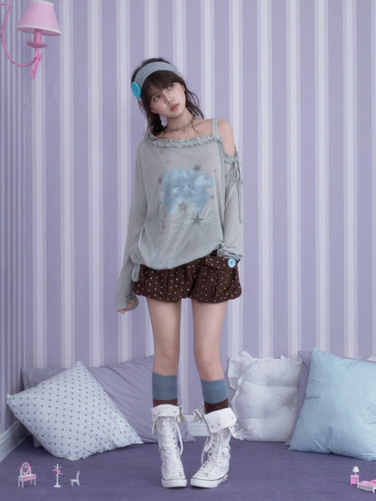 Corduroy Paw Pads Print 3D Pocket Bud Shorts【s0000018790】