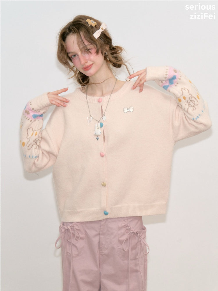 Star Rabbit Dreams Journey Apricot Cape Shawl Two-Piece Sweater Knit Cardigan【s0000018797】