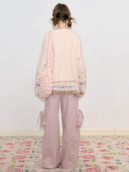 Star Rabbit Dreams Journey Apricot Cape Shawl Two-Piece Sweater Knit Cardigan【s0000018797】