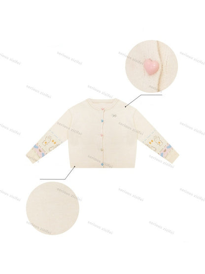Star Rabbit Dreams Journey Apricot Cape Shawl Two-Piece Sweater Knit Cardigan【s0000018797】