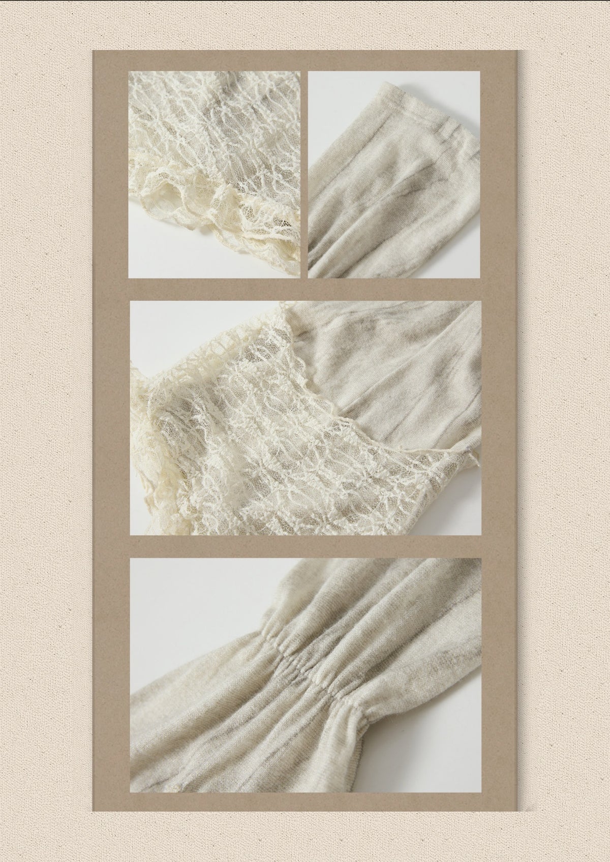 Lace Patchwork Leg Covers Slouchy Beige Calf Socks【s0000018939】