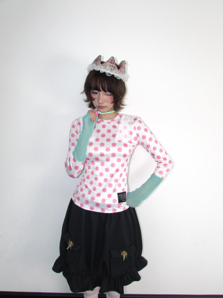 Twill Workwear Buttons Casual Ruffle Bud Midi Skirt【s0000018947】