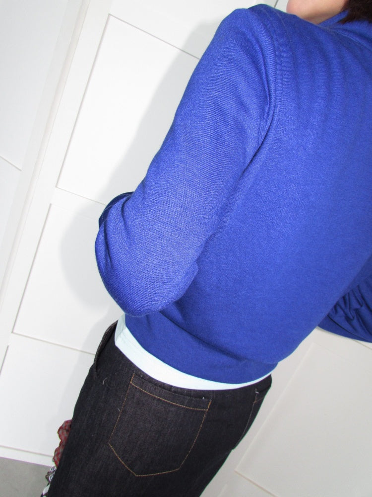 Lace Patchwork Deer Short Jacket Zipper Terry Thin Sweatshirt【s0000018951】
