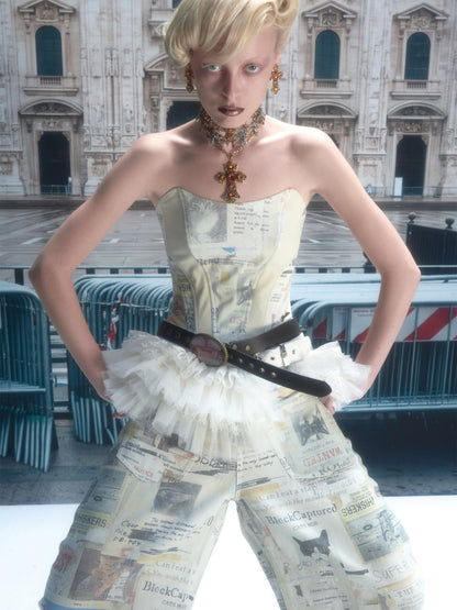 Irregular Mid-Low Waist Lace Multi-Layer Short Tulle Skirt【s0000019026】