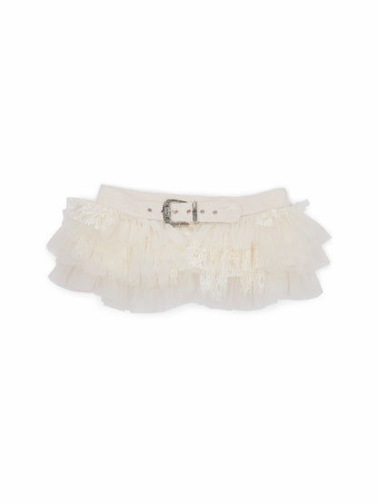 Irregular Mid-Low Waist Lace Multi-Layer Short Tulle Skirt【s0000019026】